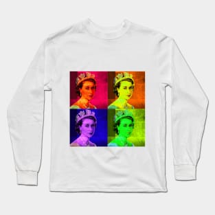 Pop Art - Queen Elizabeth II Long Sleeve T-Shirt